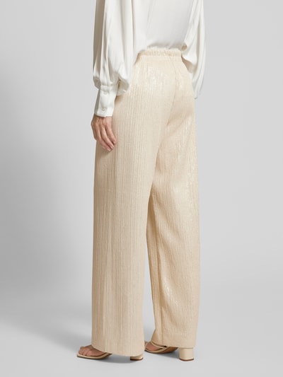 SEDUCTIVE Wide leg stoffen broek met structuurmotief Offwhite - 5