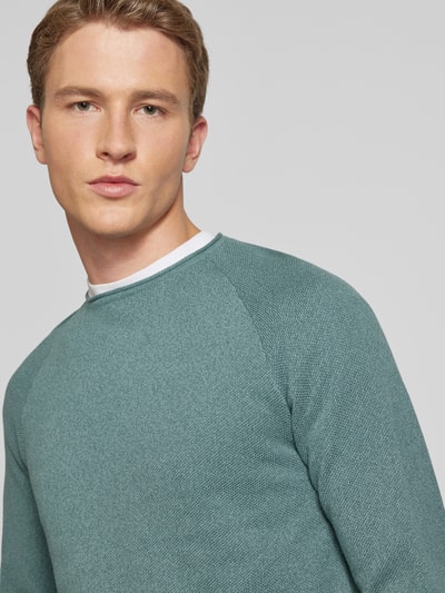 Jack & Jones Strickpullover mit Rundhalsausschnitt Modell 'HILL' Taupe 3