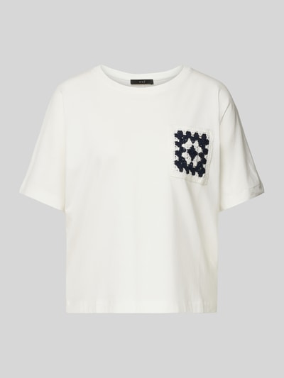 Oui T-Shirt mit Rundhalsausschnitt Offwhite 2