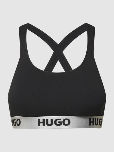 HUGO CLASSIFICATION Bralette met elastische band met logo, model 'SPORTY' Grafiet - 2