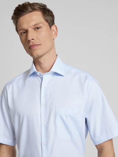 Eterna Koszula biznesowa o kroju comfort fit ze wzorem na całej powierzchni Błękitny 3