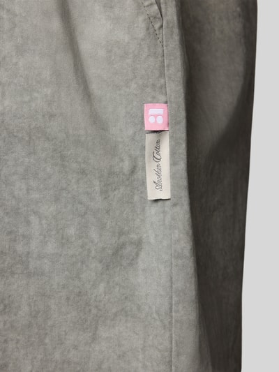 ANOTHER COTTON LAB Spodenki kąpielowe o kroju relaxed fit z detalem z logo Jasnoszary 2