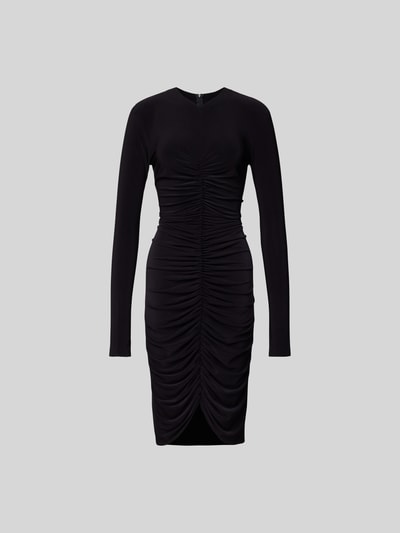 Norma Kamali Midikleid mit V-Ausschnitt Black 1