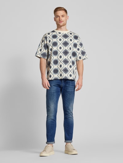 ELIAS RUMELIS Slim fit jeans in 5-pocketmodel, model 'Fredo' Donkerblauw - 1