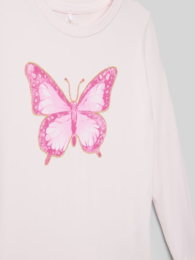 Name It Longsleeve mit Label-Print Modell 'DEMMI' Rosa 2