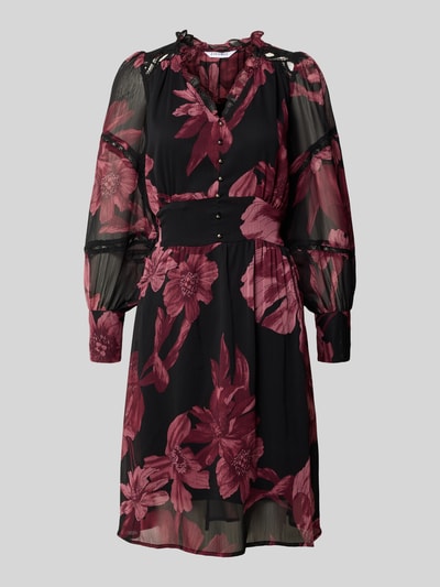 ZABAIONE Knielanges Kleid mit V-Ausschnitt Modell 'Ma44rcella' Black 2