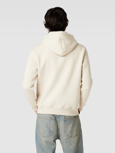 Alpha Industries Hoodie mit Label-Print Modell 'BASIC' Offwhite 5