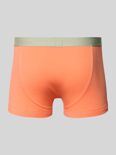 Produktfoto, Trunks mit elastischem Logo-Bund im 3er-Pack von Emporio Armani aus Baumwoll-Elasthan-Mix in orange mit körpernahem Schnitt