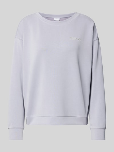 Jake*s Collection Sweatshirt mit gerippten Abschlüssen Lavender 1