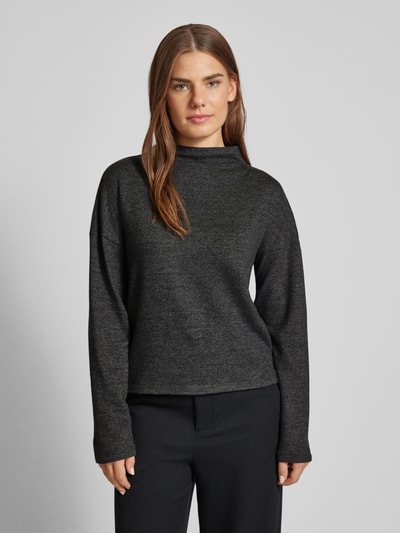 Vero Moda Sweter z dzianiny o kroju regular fit z półgolfem model ‘BELLA’ Metaliczny czarny 4