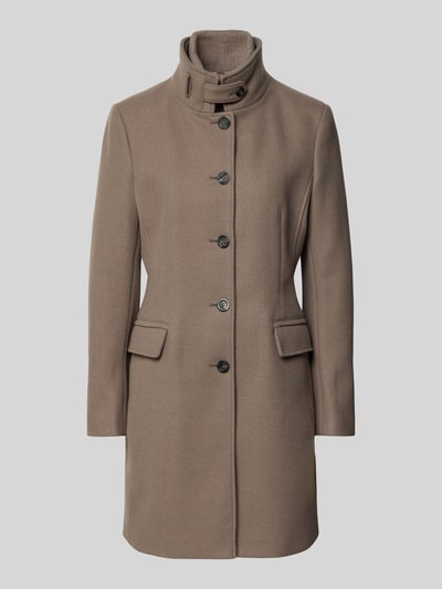 Cinque Mantel mit Stehkragen und Pattentaschen Modell 'ASTRO' Taupe 2