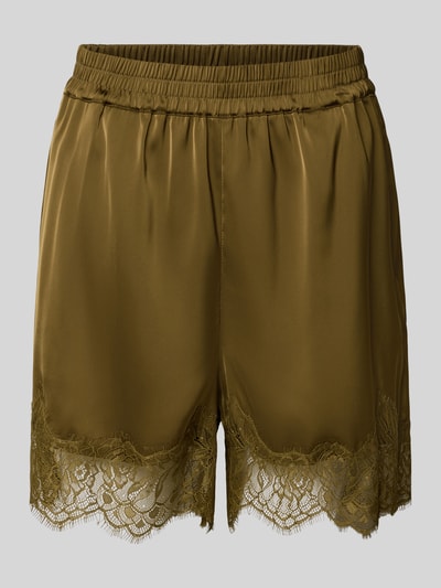 Gestuz Shorts mit Spitze und elastischem Bund Modell 'lalou' Oliv 1