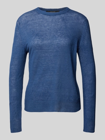 Weekend Max Mara Strickpullover aus reinem Flachs Modell 'ATZECO' Blau 2