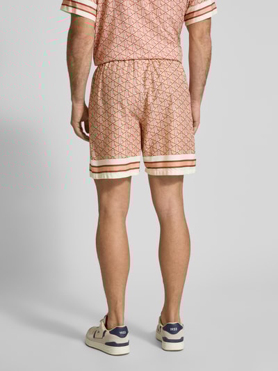 Lacoste Straight Leg Shorts mit elastischem Bund Rostrot 5