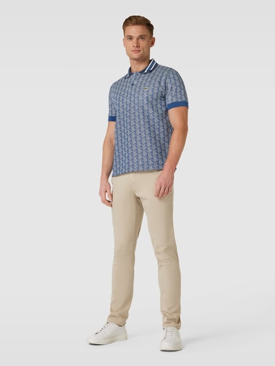 Lacoste Classic Fit Poloshirt mit Allover-Muster Dunkelblau 1