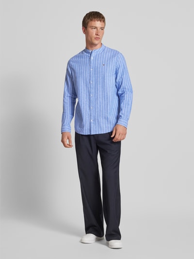 Tommy Jeans Regular fit vrijetijdsoverhemd van een mix van katoen en linnen Bleu - 1