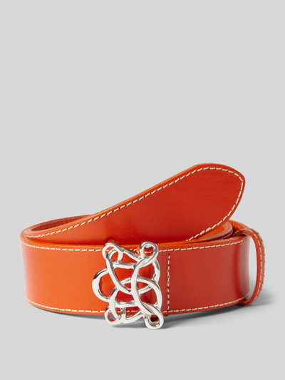 Vanzetti Leren riem met applicatie Oranje - 1