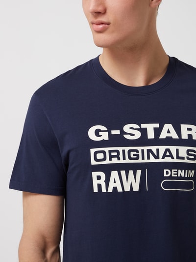 G-Star Raw T-shirt met logo Donkerblauw - 3