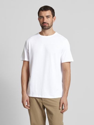 ECOALF T-Shirt mit geripptem Rundhalsausschnitt Modell 'LIMBEALF' Weiss 4