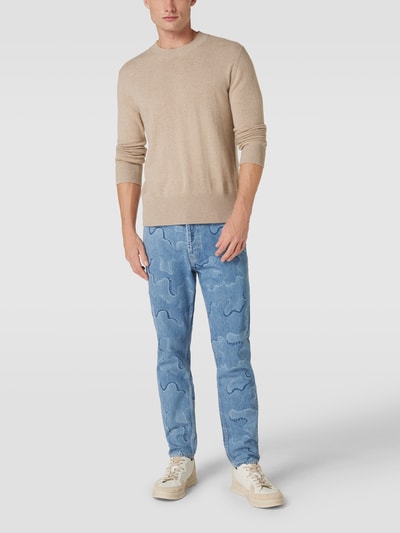 HUGO Jeans mit Label-Patch Jeansblau 1