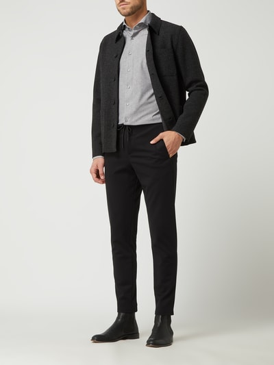 JOOP! Collection Slim Fit Business-Hemd mit Stretch-Anteil Modell 'Pajos' - atmungsaktiv  Silber Melange 1