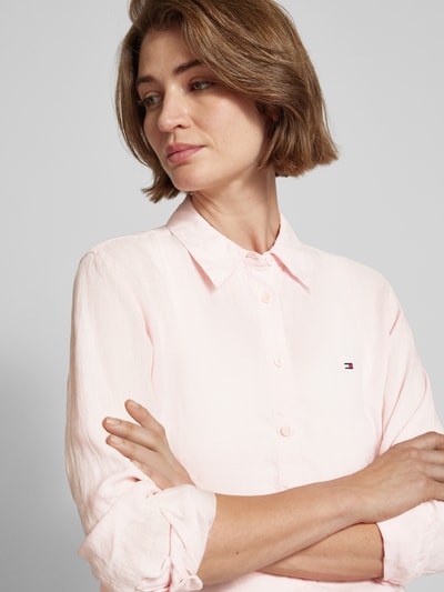 Tommy Hilfiger Overhemdblouse met labelstitching Roze - 3