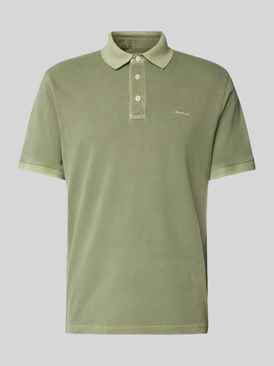 Gant Regular Fit Poloshirt von Label-Stitching Modell 'SUNFADED' Schilf 2