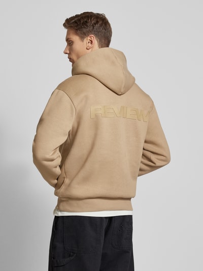 REVIEW Hoodie mit Kapuze Taupe 5