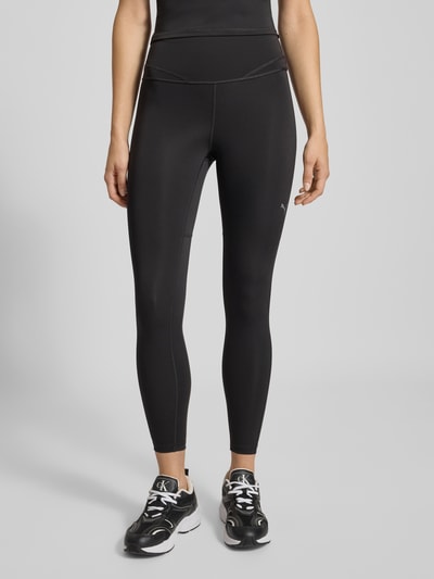 PUMA Legginsy sportowe z detalem z logo Czarny 4
