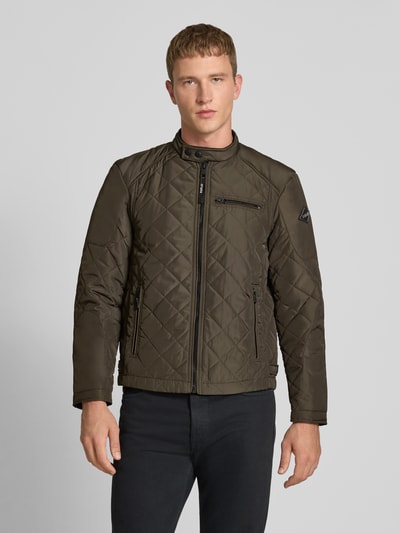 Replay Gewatteerd jack met ritszakken en labeldetail Olijfgroen - 4