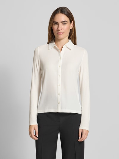 Someday Slim Fit Hemdbluse aus Viskose-Elasthan-Mix Modell 'Kirsty' Offwhite 4