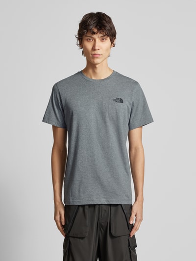 The North Face T-Shirt mit Label-Print Modell 'SIMPLE DOME' Dunkelgrau 4