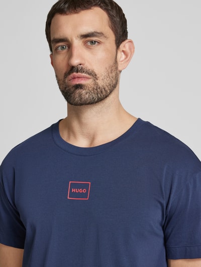 HUGO T-Shirt mit Label-Print Marine 3