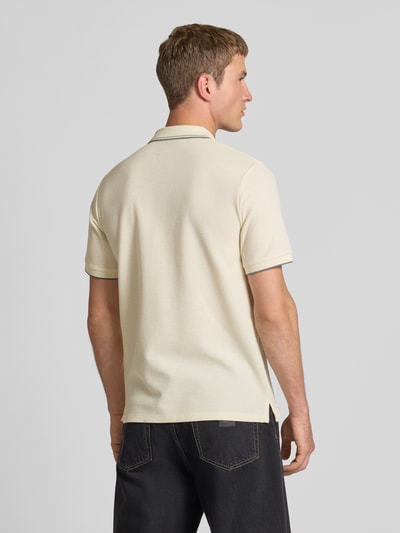 Jack & Jones Regular Fit Poloshirt mit Strukturmuster Modell 'AUSTIN' Offwhite 5