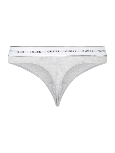 Guess String mit Logo-Bund Mittelgrau Melange 5