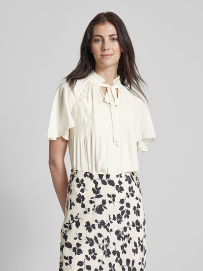 Lauren Ralph Lauren Blouse met plissévouwen, model 'ADAR' Offwhite - 4