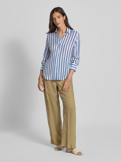 Mango Regular Fit Bluse mit Umlegekragen Modell 'CLARIET' Royal 1