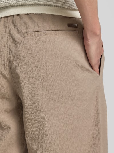 ARMANI EXCHANGE Straight Leg Hose mit Strukturmuster Beige 3