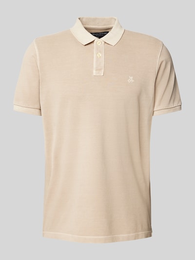 Marc O'Polo Poloshirt mit Label-Stitching Sand 2