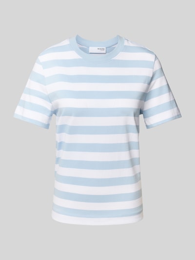 Selected T-Shirt mit Rundhalsausschnitt Modell 'ESSENTIAL' Hellblau 2