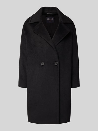 ICONS Cinzia Rocca Mantel mit Reverskragen Black 2