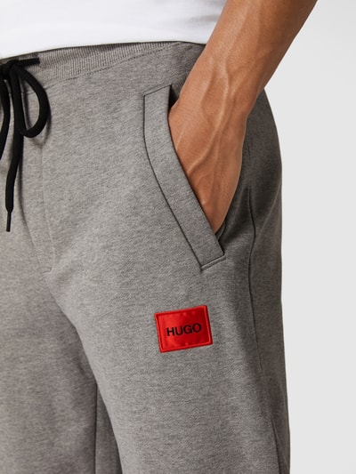 HUGO Sweatpants van katoen, model 'Doak212' Lichtgrijs - 3