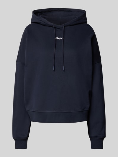 BOSS Orange Hoodie mit Label-Stitching Modell 'Ehoody' Marine 1