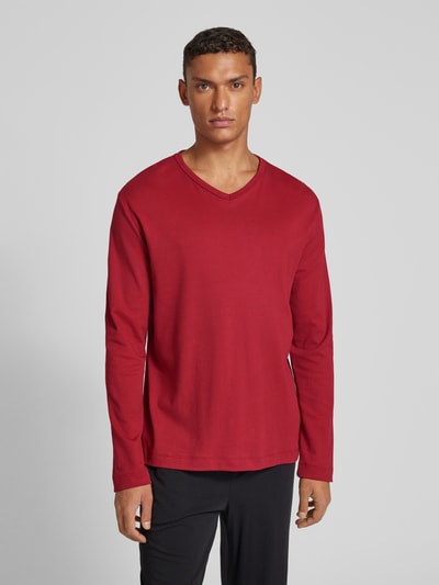 Mey Longsleeve mit V-Ausschnitt Rot 4