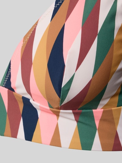 Produktfoto, Bikini-Oberteil mit Spaghettiträgern Modell 'Abanov Longline' von Barts, Damen, bunte Streifen, Material-Mix mit Stretch-Anteil, V-Ausschnitt, Hakenverschluss