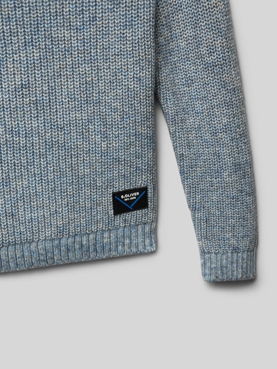 s.Oliver RED LABEL Regular fit gebreide pullover van katoenmix Rookblauw gemêleerd - 2