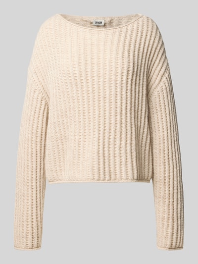 Drykorn Gebreide pullover met ronde hals, model 'IMENY' Zand gemêleerd - 2