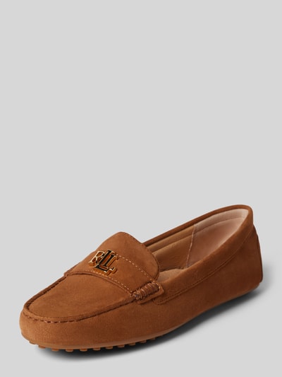 Lauren Ralph Lauren Loafers met logo-applicatie, model 'BARNSBURY' Camel - 1