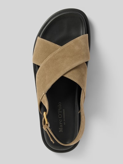 Marc O'Polo Sandalen aus edlem Velours-Rindsleder Stein 3