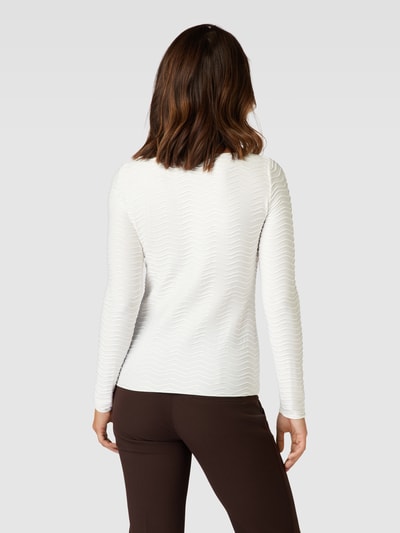 Emporio Armani Shirt met lange mouwen en structuurmotief Offwhite - 5